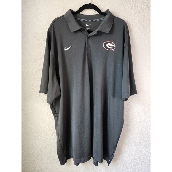 NWOT Nike Dri-FIT Georgia Bulldogs Polo Shirt 4XL Gray NCAA Golf - Picture 1 of 4